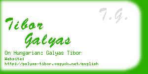 tibor galyas business card